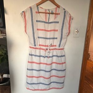 Old Navy Linen Multi Stripe Dress Size M